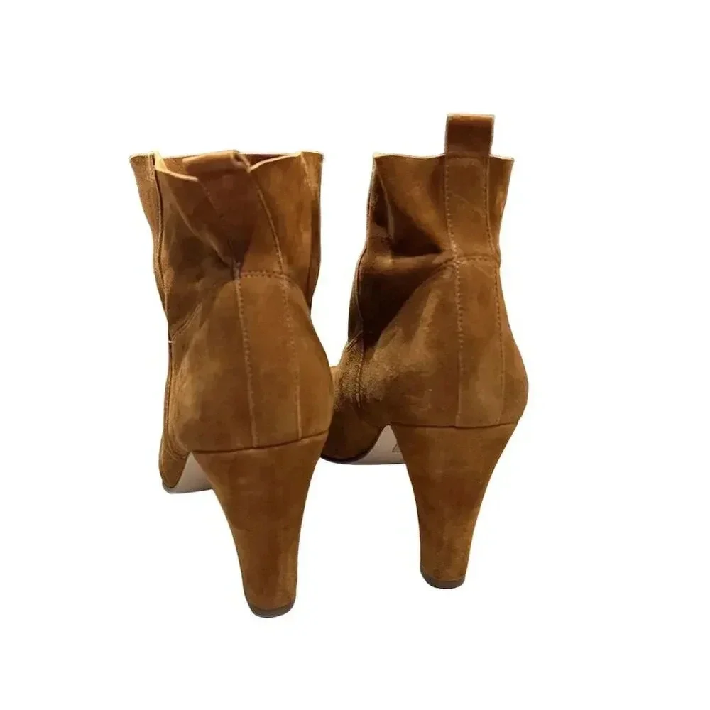 Sole Society Women's Laurel Ankle Booties Brown Suede‎ Size 8